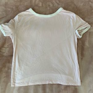 Pink and white top